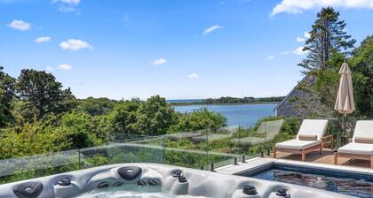 Luxury Coastal Retreat Overlooking Buck's Creek and Nantucket Sound — Pool, Hot Tub, Outdoor Kitchen