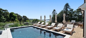 Luxury Coastal Retreat Overlooking Buck's Creek and Nantucket Sound — Pool, Hot Tub, Outdoor Kitchen