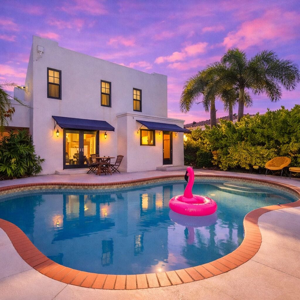 A heated pool