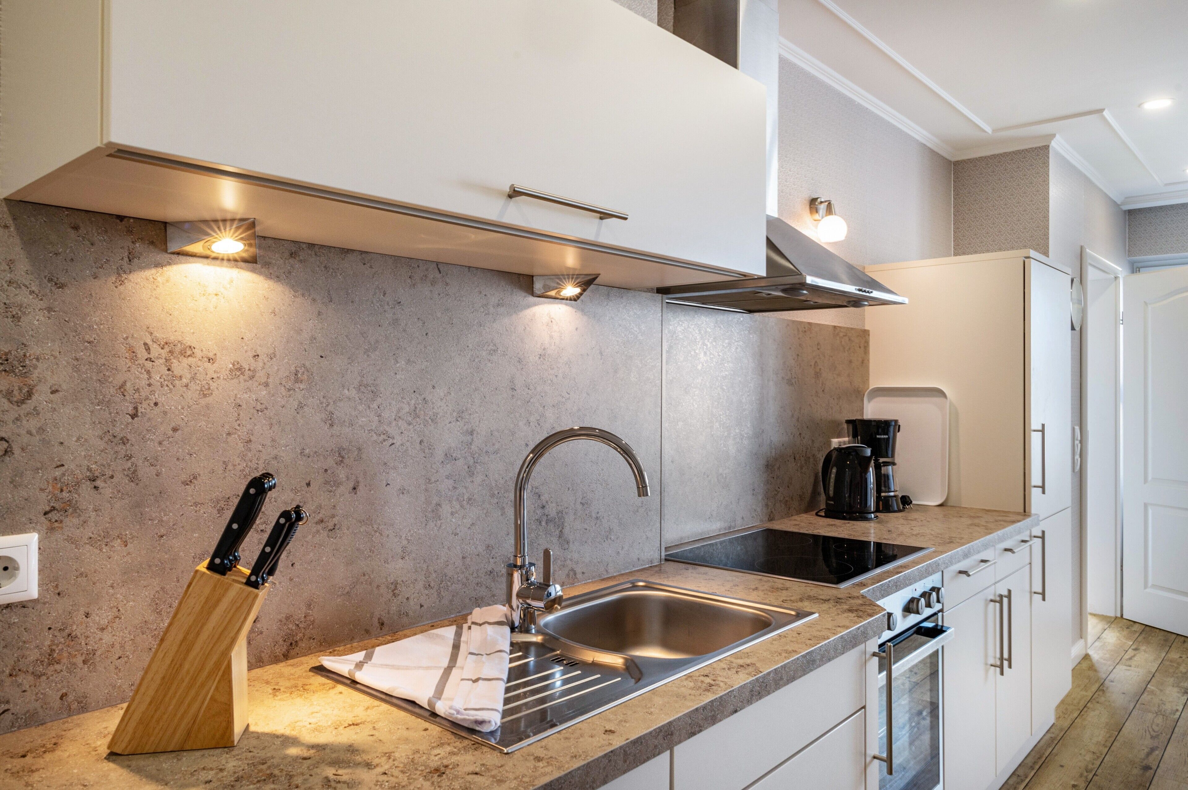 Fridge, oven, stovetop, dishwasher