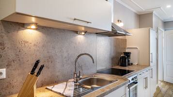 Fridge, oven, stovetop, dishwasher