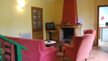 Télévision, cheminée