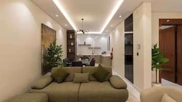 Luxury Apartment, City View | In-room dining