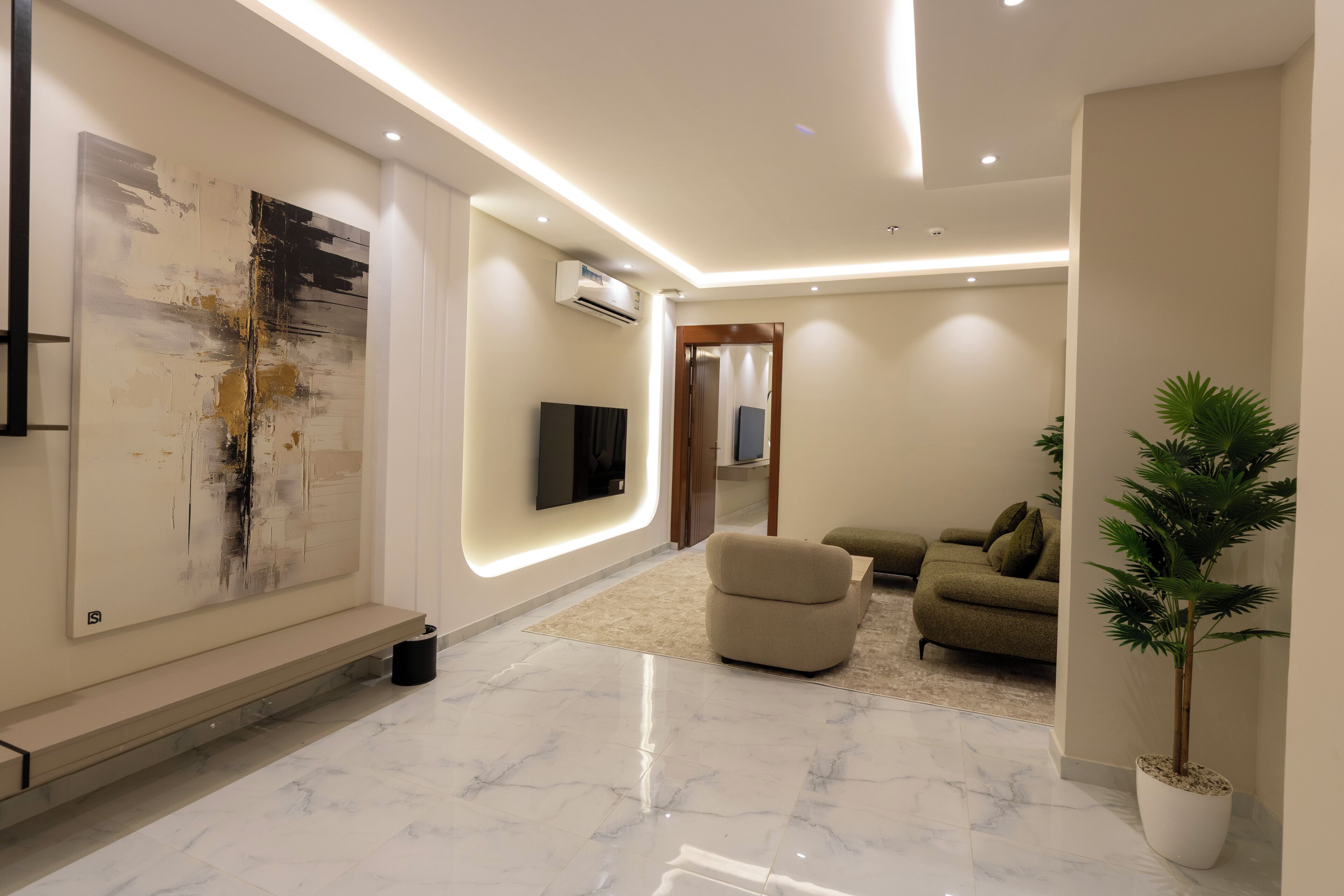 ラグジュアリー アパートメント シティビュー | 高級寝具、低反発ベッド、セーフティボックス (室内)、遮光カーテン