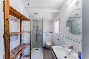 Shower, hair dryer