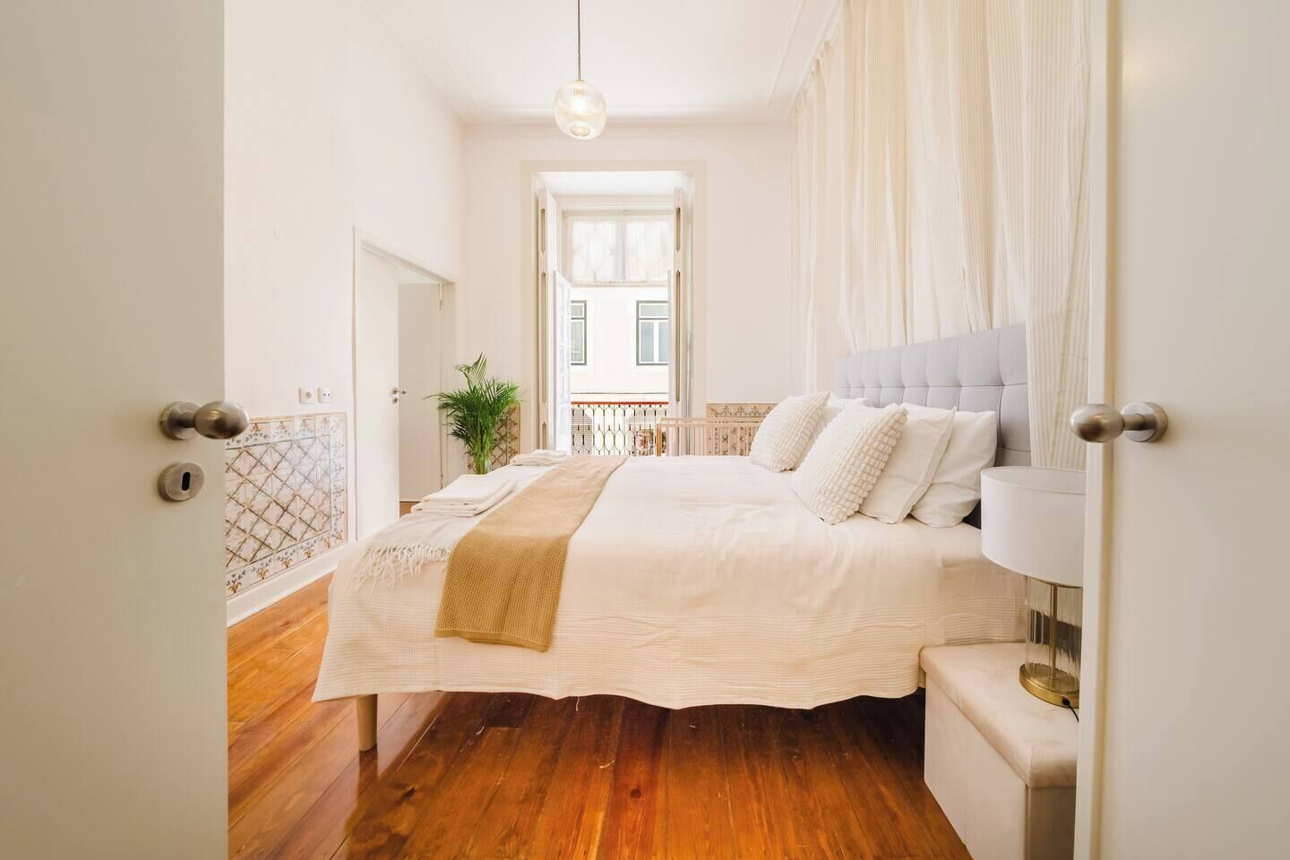 Bright & Airy Bedroom with Balcony