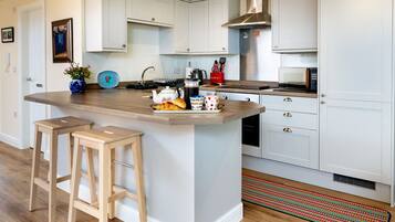 Microwave, oven, dishwasher, high chair