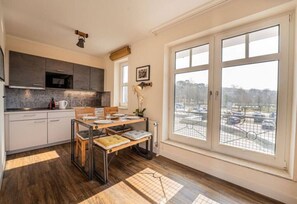 Fridge, microwave, coffee/tea maker