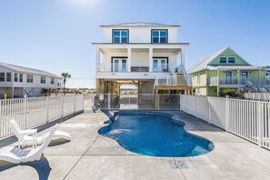 A heated pool