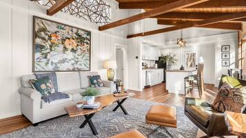 Smart TV, fireplace, video games