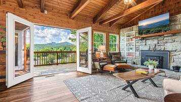 Smart TV, fireplace, video games