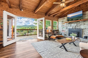 Smart TV, fireplace, video games