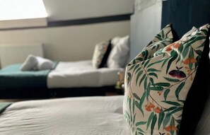 4 bedrooms, iron/ironing board, travel cot, WiFi