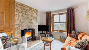 TV, fireplace, offices