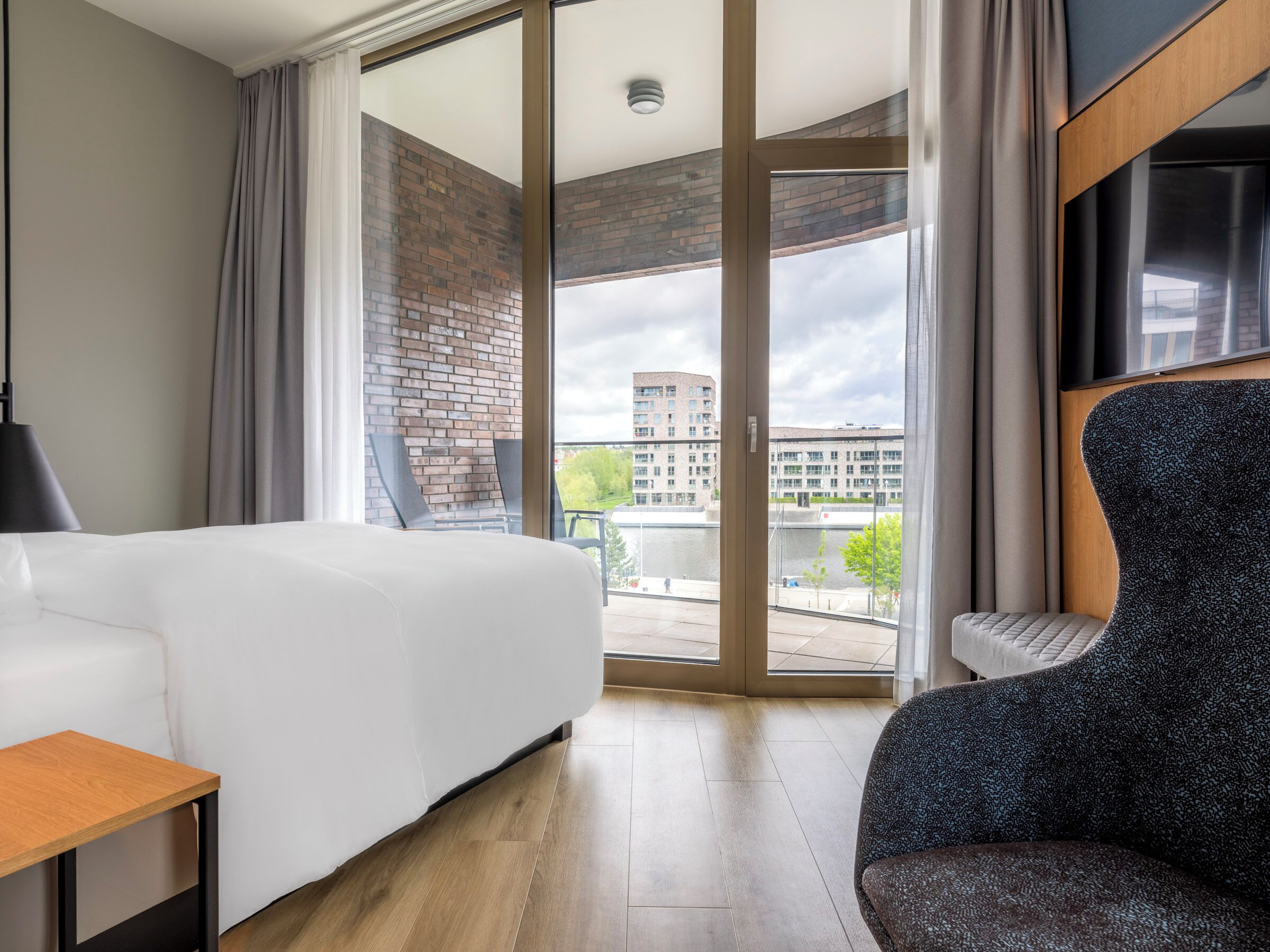 Premium Double Room, Terrace, Harbor View | Hypo-allergenic bedding, down comforters, minibar, in-room safe