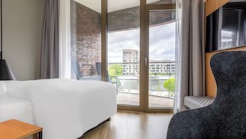 Premium Double Room, Terrace, Harbor View | Hypo-allergenic bedding, down comforters, minibar, in-room safe