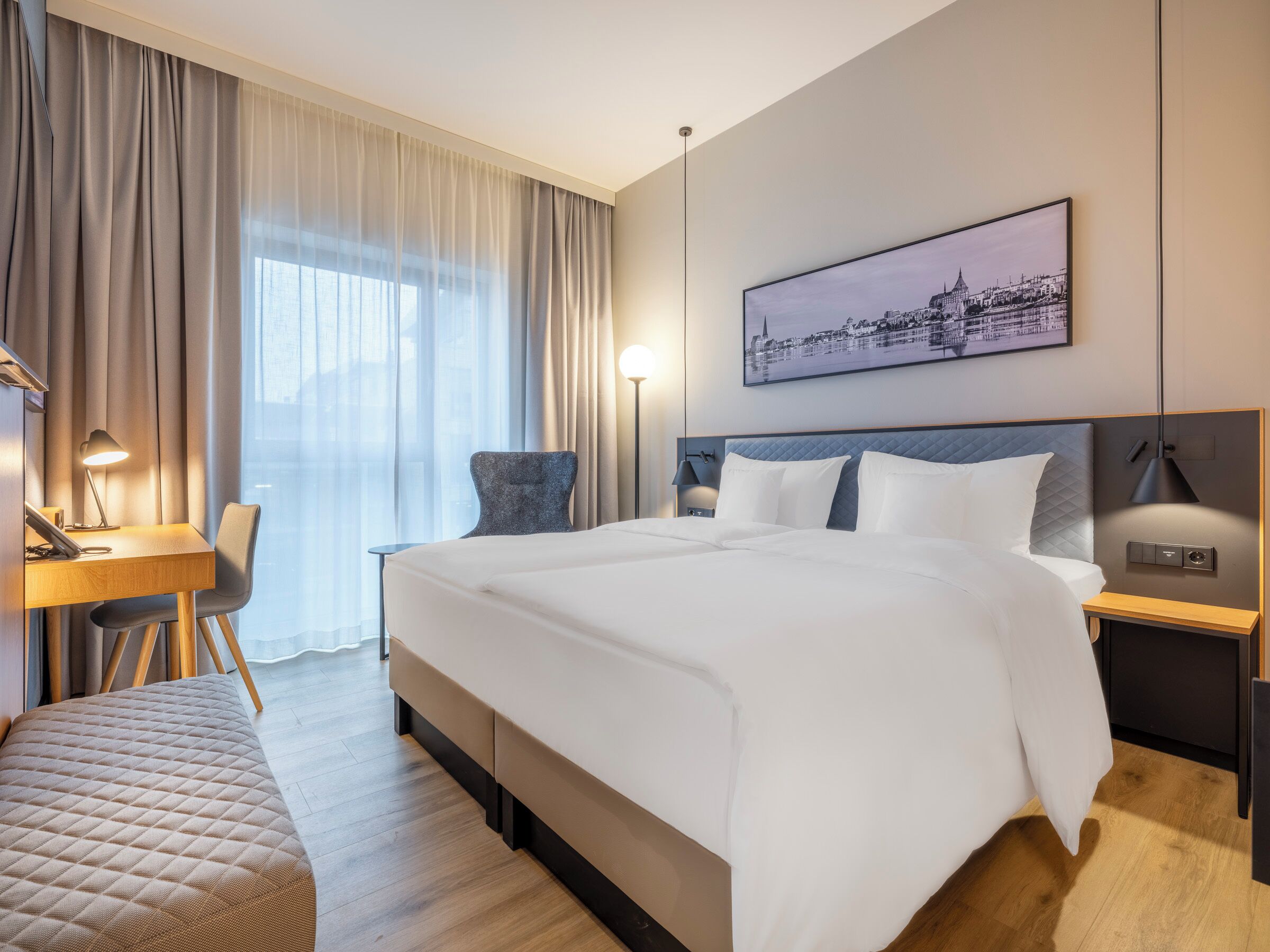 Standard Double Room | Hypo-allergenic bedding, down duvets, minibar, in-room safe