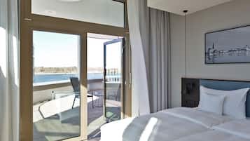 Appartamento Comfort | Biancheria da letto ipoallergenica, copriletto in piuma, minibar
