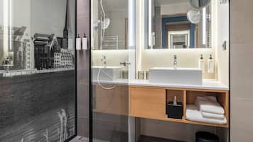 Ducha, cabezal de ducha tipo lluvia, artículos de tocador gratuitos