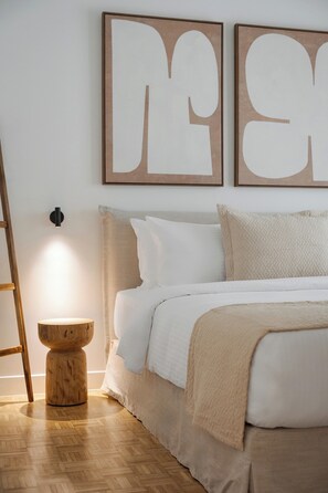 Apartamento superior, 2 quartos | Roupas de cama de algodão egípcio, roupas de cama premium