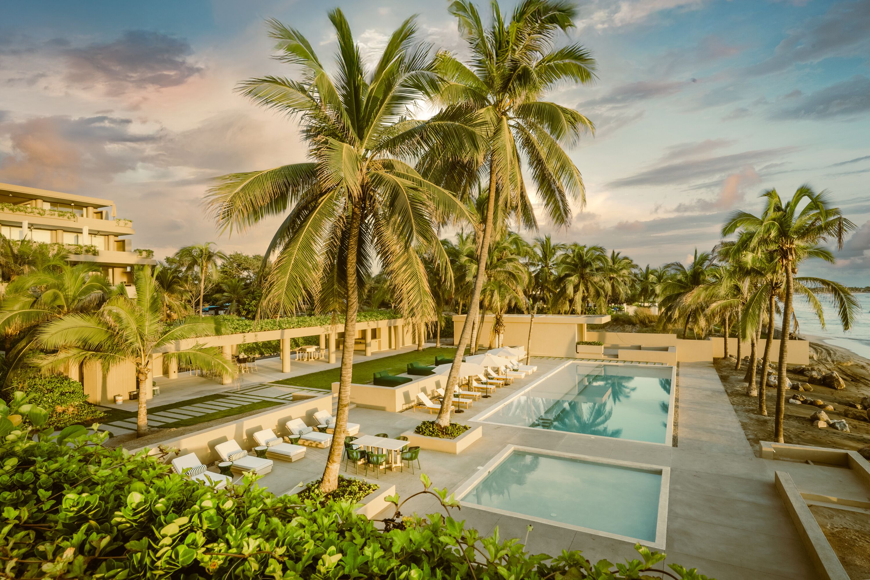 Outdoor pool, open 9:00 AM to 9:00 PM, sun loungers