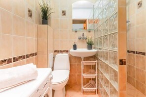 Douche, sèche-cheveux