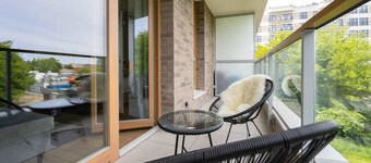 Stylish Studio in Business District | Parking, AC and Balcony