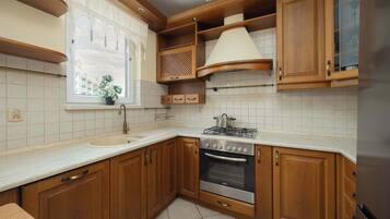 Fridge, oven, stovetop, dishwasher