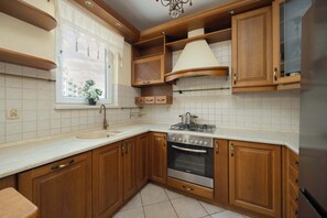 Fridge, oven, stovetop, dishwasher