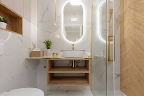 Dusche, Haartrockner, Shampoo
