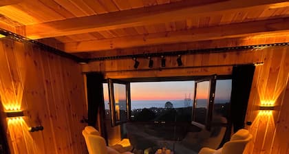 geniş teraslı doğanın kalbinde şehire yakın bungalow