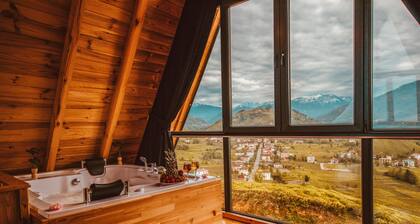 geniş teraslı doğanın kalbinde şehire yakın bungalow