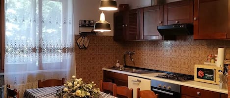 Microwave, oven, stovetop, dishwasher