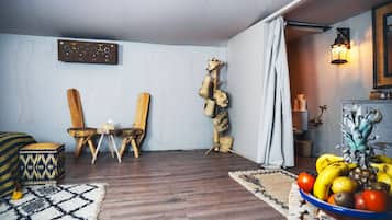 Chambre Double Luxe, vue sur le désert | Coin séjour