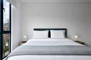 Deluxe-Apartment | Zimmersafe, Verdunkelungsvorhänge, schallisolierte Zimmer