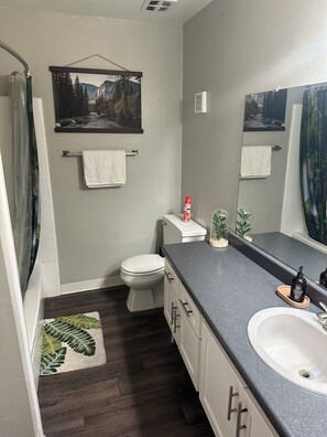 Towels, soap, toilet paper