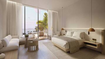 Premium bedding, minibar, in-room safe, desk