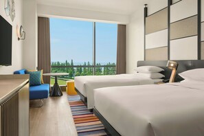 Room, 2 Double Beds, Lake View | Down comforters, minibar, in-room safe, blackout drapes - Aloft Kunshan Dianshan Lake (Suzhou)