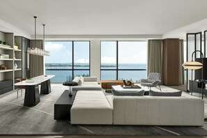 Down comforters, minibar, in-room safe, blackout drapes