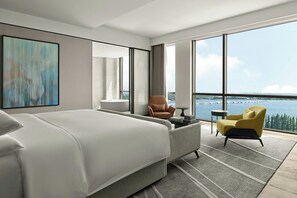 Down comforters, minibar, in-room safe, blackout drapes