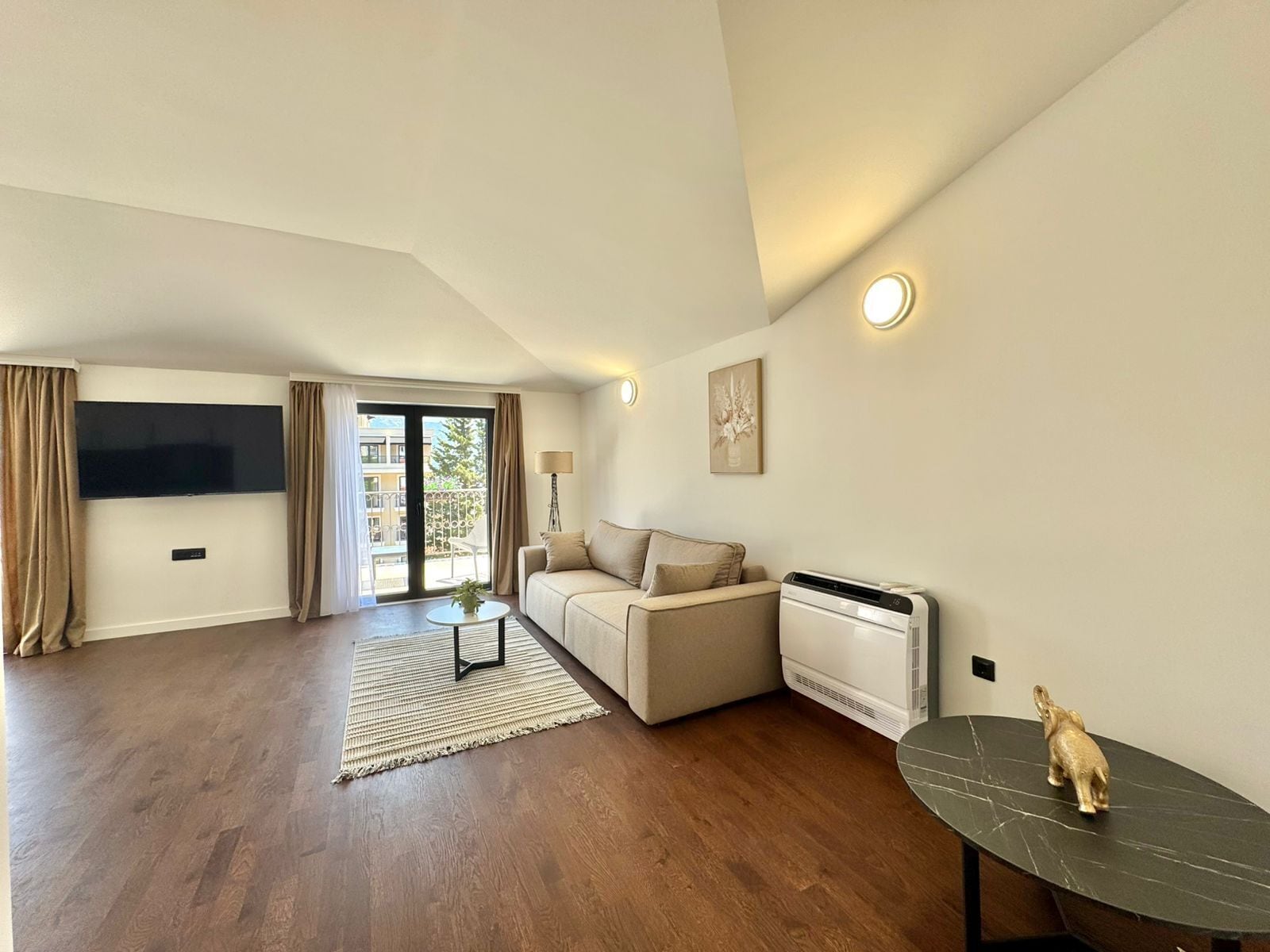 Apartment, 2 Bedrooms, City View | Living area | LED TV