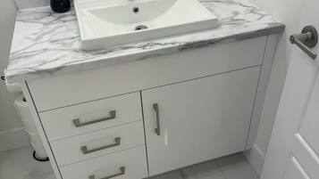 Towels, soap, toilet paper