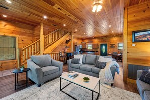 Smart TV, fireplace, video games