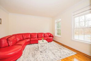 Televisión y chimenea 