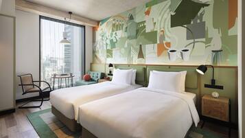 Room, 2 Twin Beds (High Floor) | In-room safe, blackout drapes, iron/ironing board, free WiFi