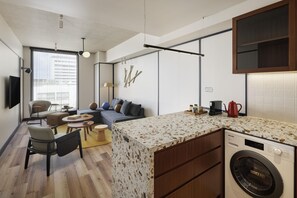 Suite, 1 King Bed with Sofa bed | In-room safe, blackout drapes, iron/ironing board, free WiFi - Caption by Hyatt Kabutocho Tokyo (Tokyo)