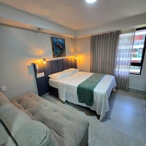 컴포트 아파트, 더블침대 1개 및 소파베드 | 암막 커튼, 다리미/다리미판, 무료 WiFi, 침대 시트