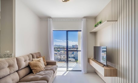Basic Apartment | Living area. MCB - Apartments With Pool Near the Beach