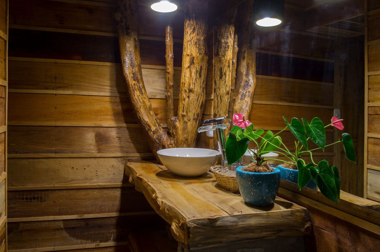 로맨틱 샬레, 산 전망 | 욕실 | 비누, 화장지