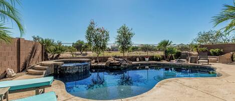 Outdoor pool, a heated pool